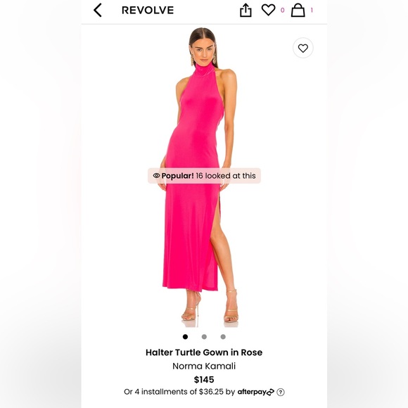 Norma Kamali Dresses & Skirts - Halter Turtle Gown in Rose